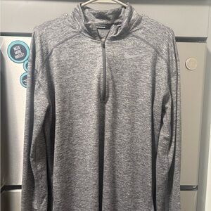 Nike Dri-FIT Heathered Gray Top Running Quarter Zip